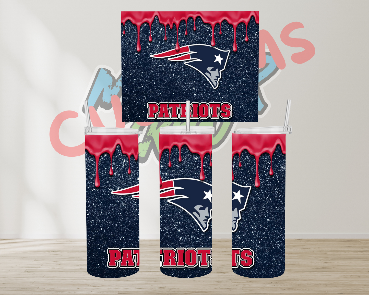NFL GLITTER TUMBLERS