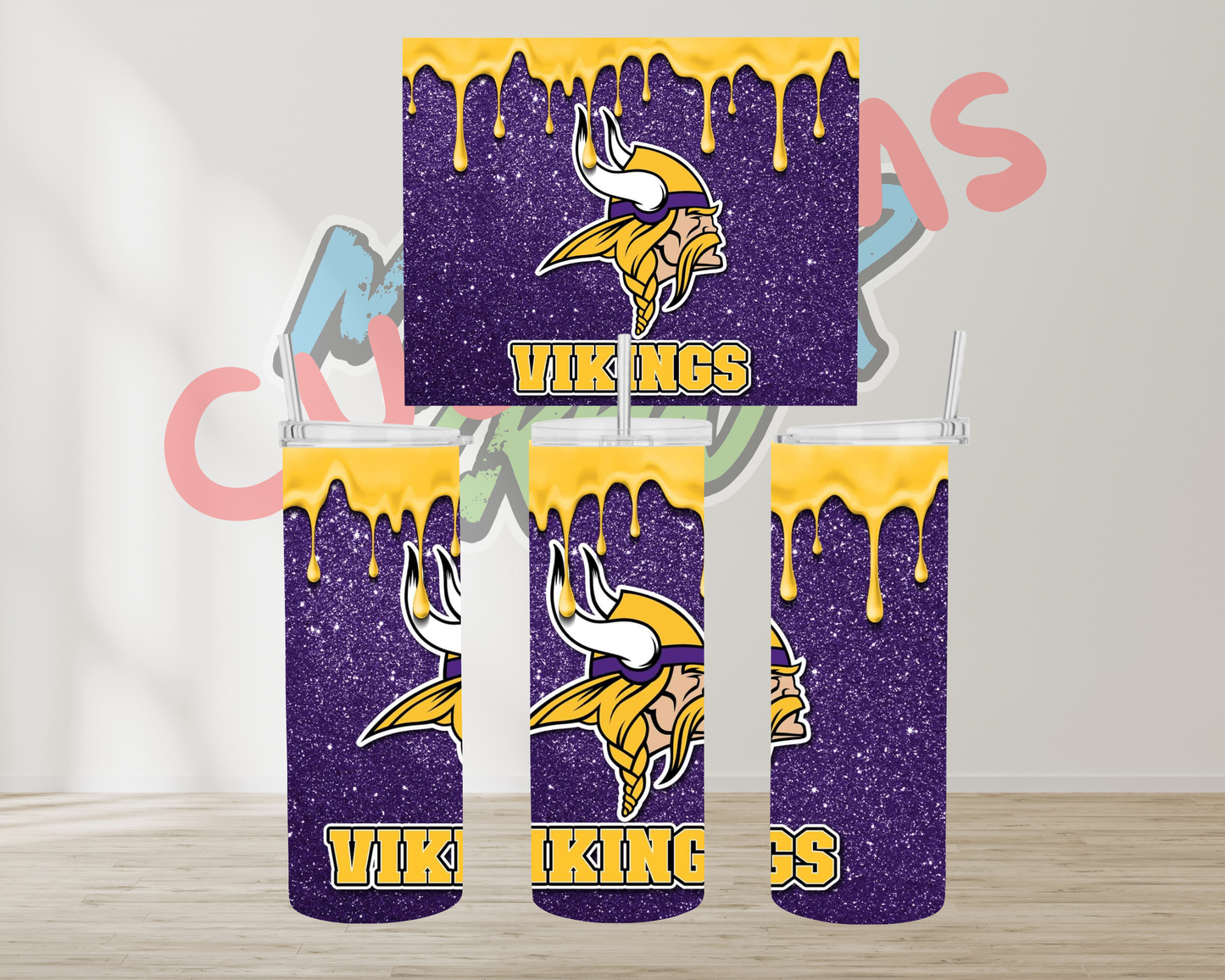 NFL GLITTER TUMBLERS