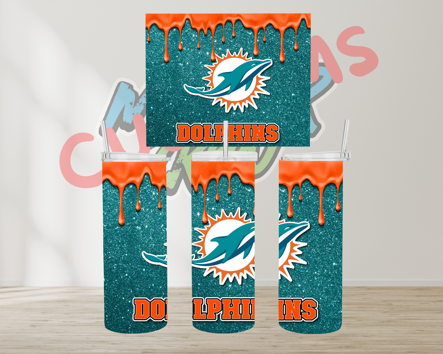 NFL GLITTER TUMBLERS