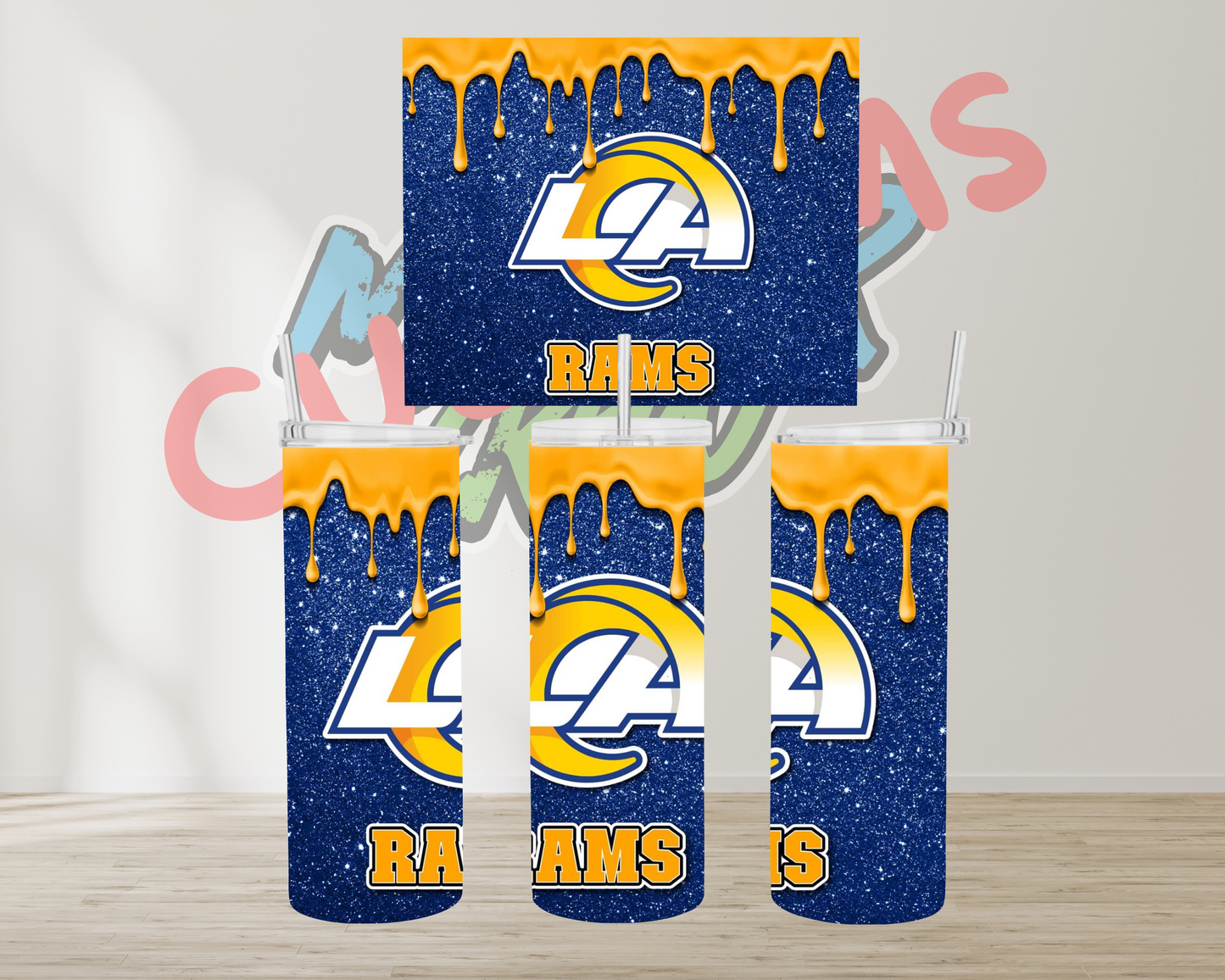 NFL GLITTER TUMBLERS
