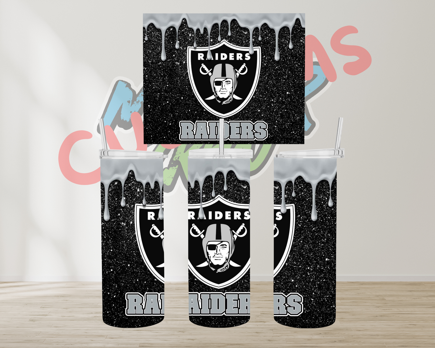 NFL GLITTER TUMBLERS