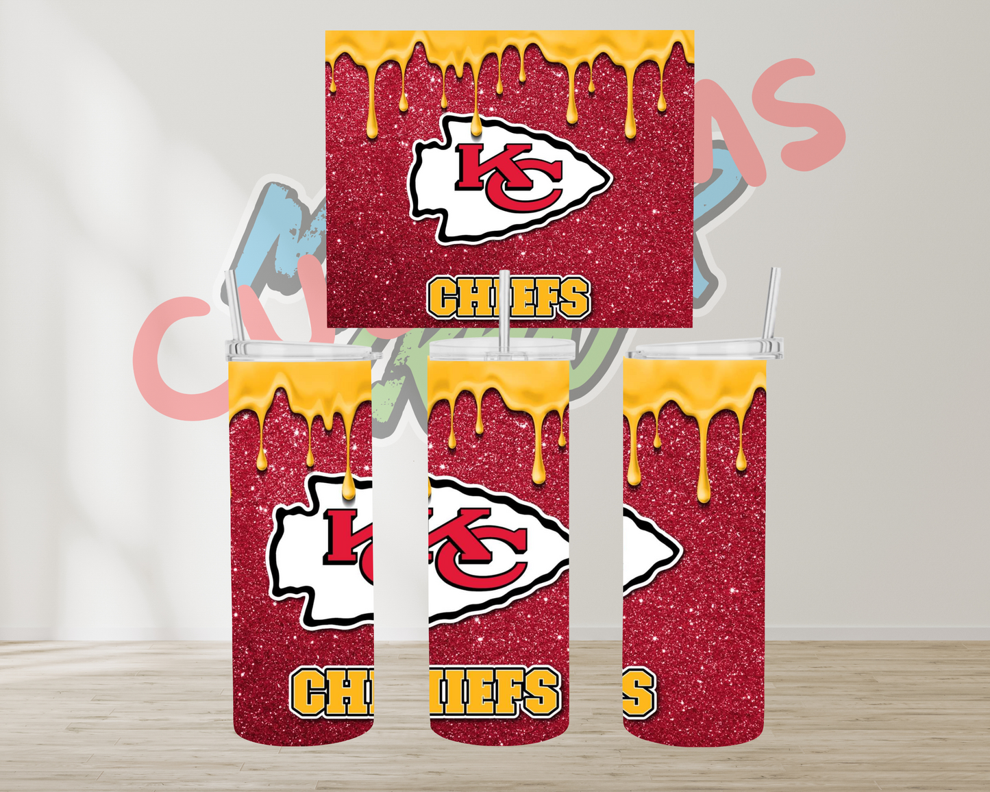 NFL GLITTER TUMBLERS