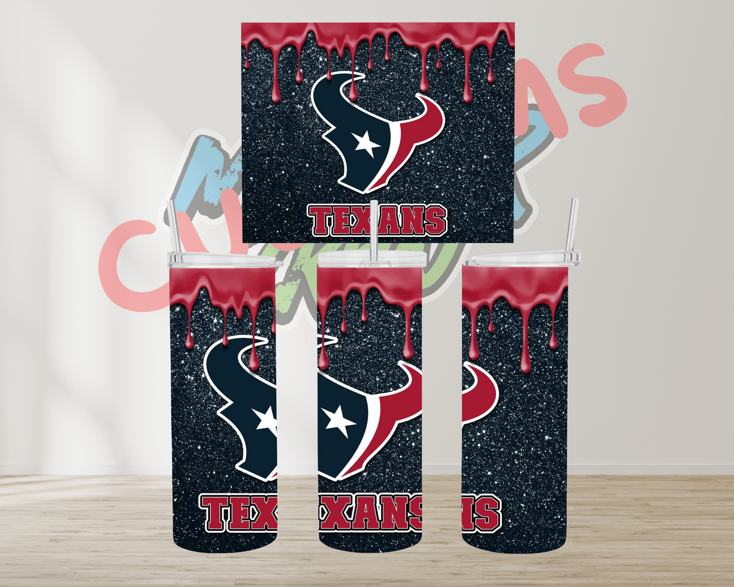 NFL GLITTER TUMBLERS