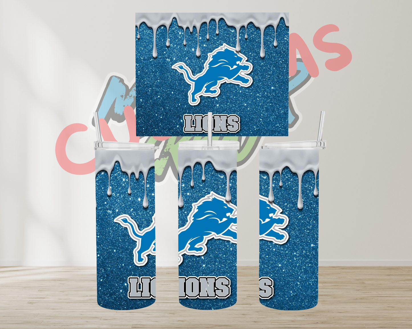 NFL GLITTER TUMBLERS