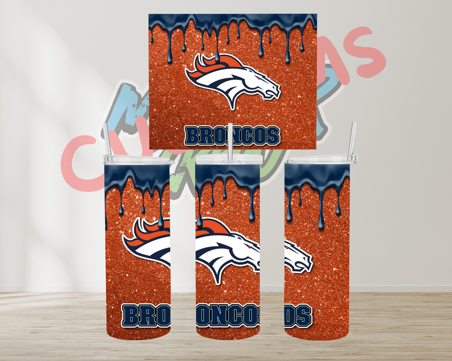 NFL GLITTER TUMBLERS