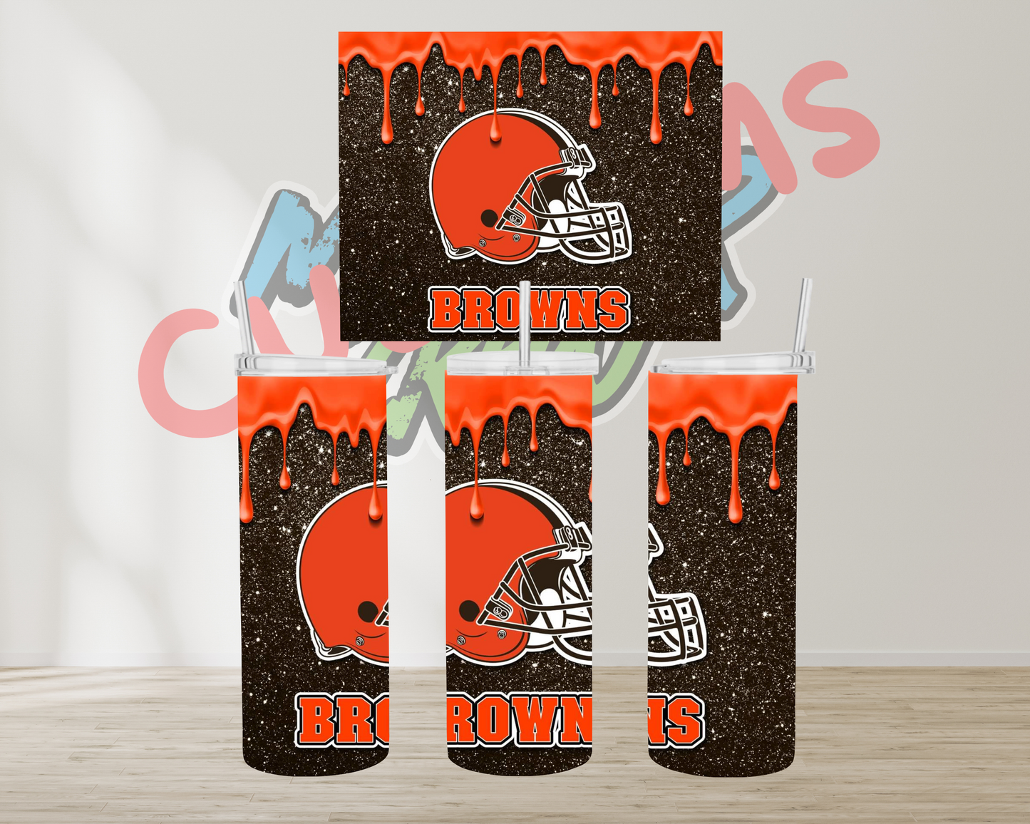 NFL GLITTER TUMBLERS