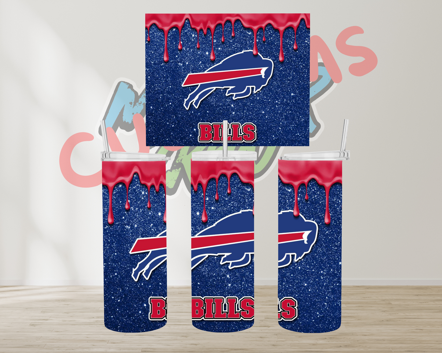 NFL GLITTER TUMBLERS