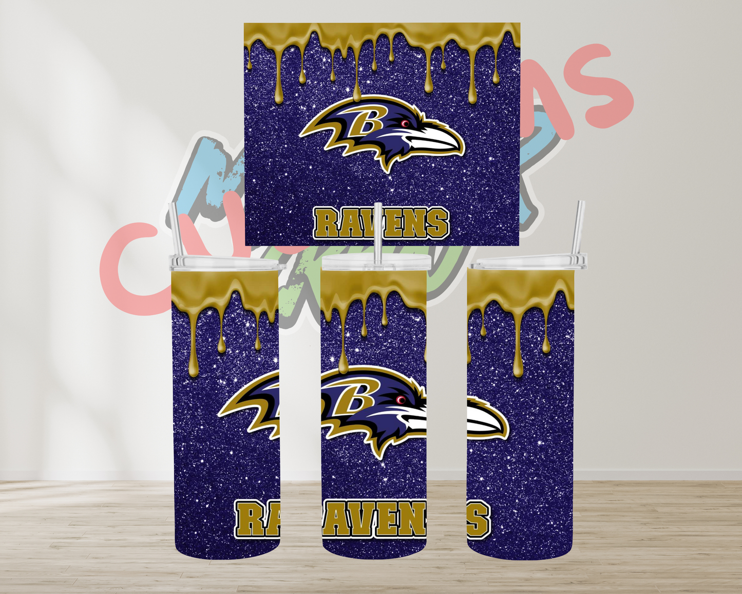 NFL GLITTER TUMBLERS