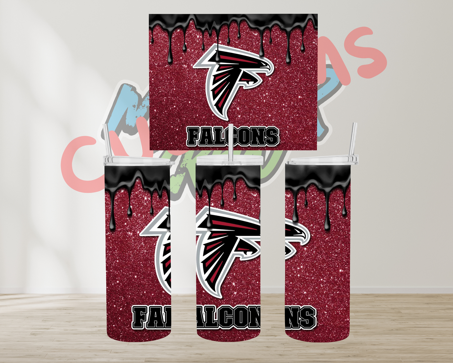 NFL GLITTER TUMBLERS