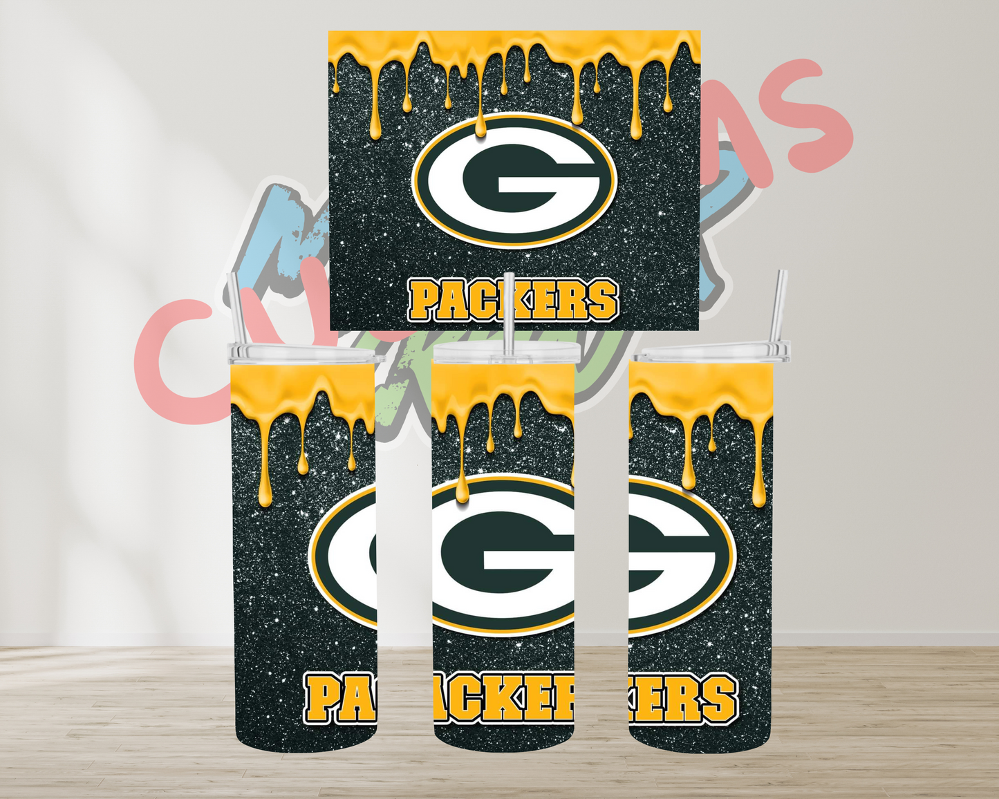 NFL GLITTER TUMBLERS