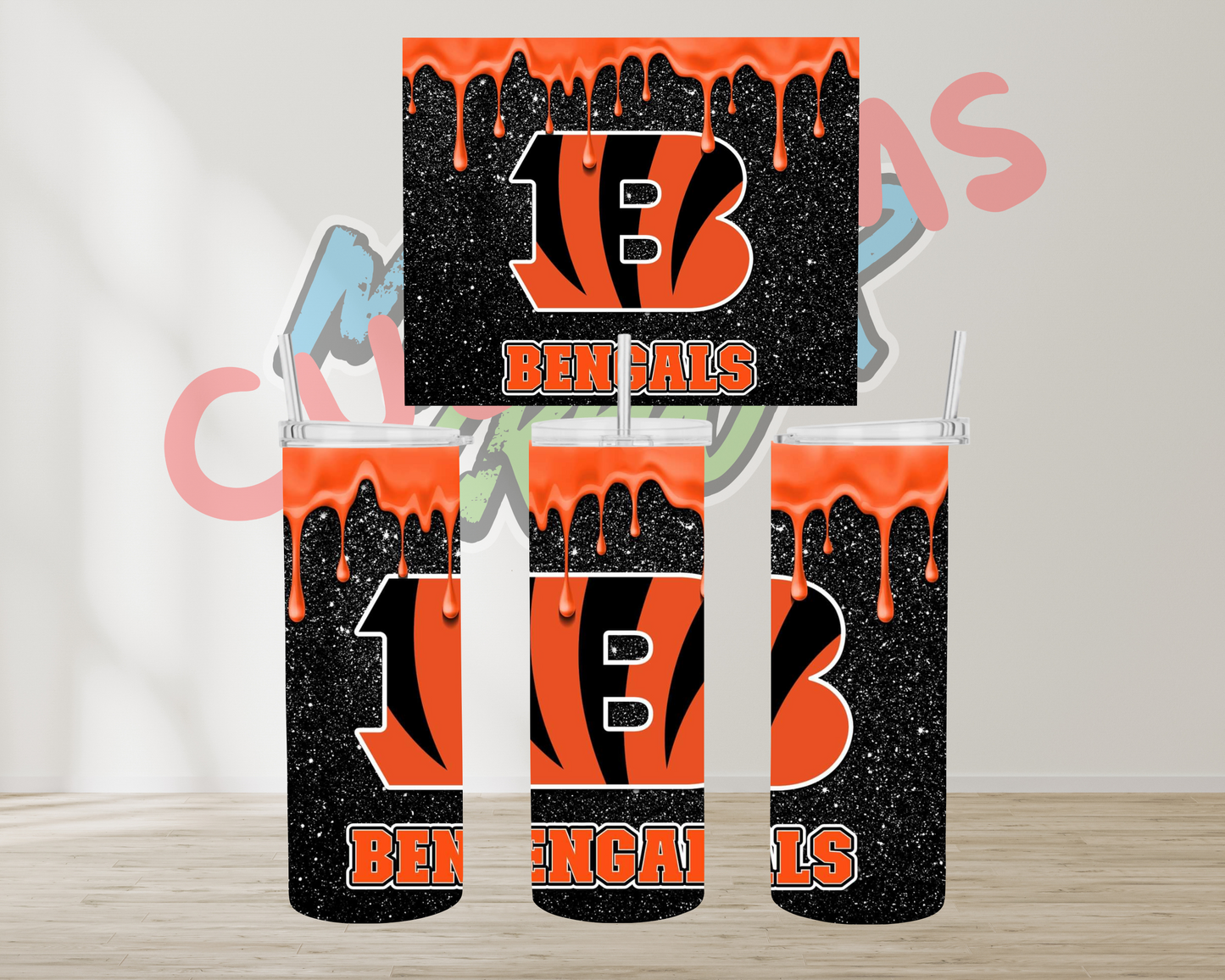 NFL GLITTER TUMBLERS