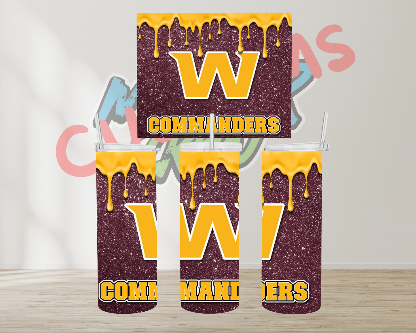 NFL GLITTER TUMBLERS