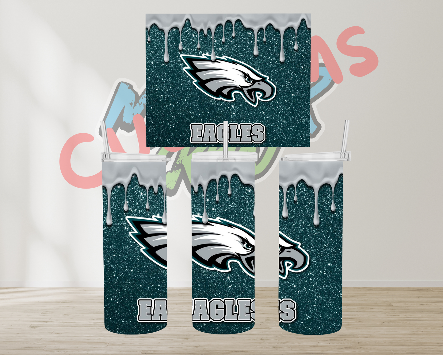 NFL GLITTER TUMBLERS
