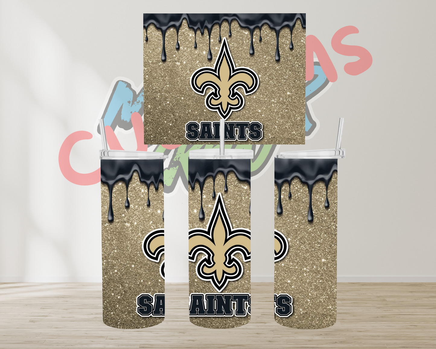 NFL GLITTER TUMBLERS