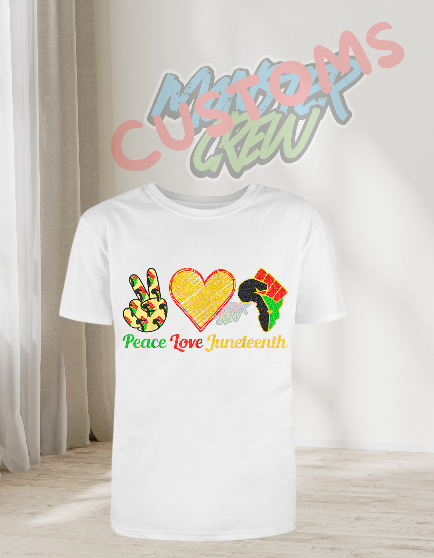 PEACE LOVE JUNETEETH T-SHIRT