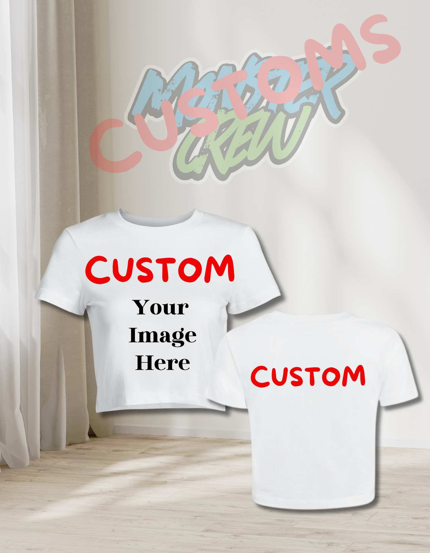 CUSTOM ADULT T-SHIRT CROPPED
