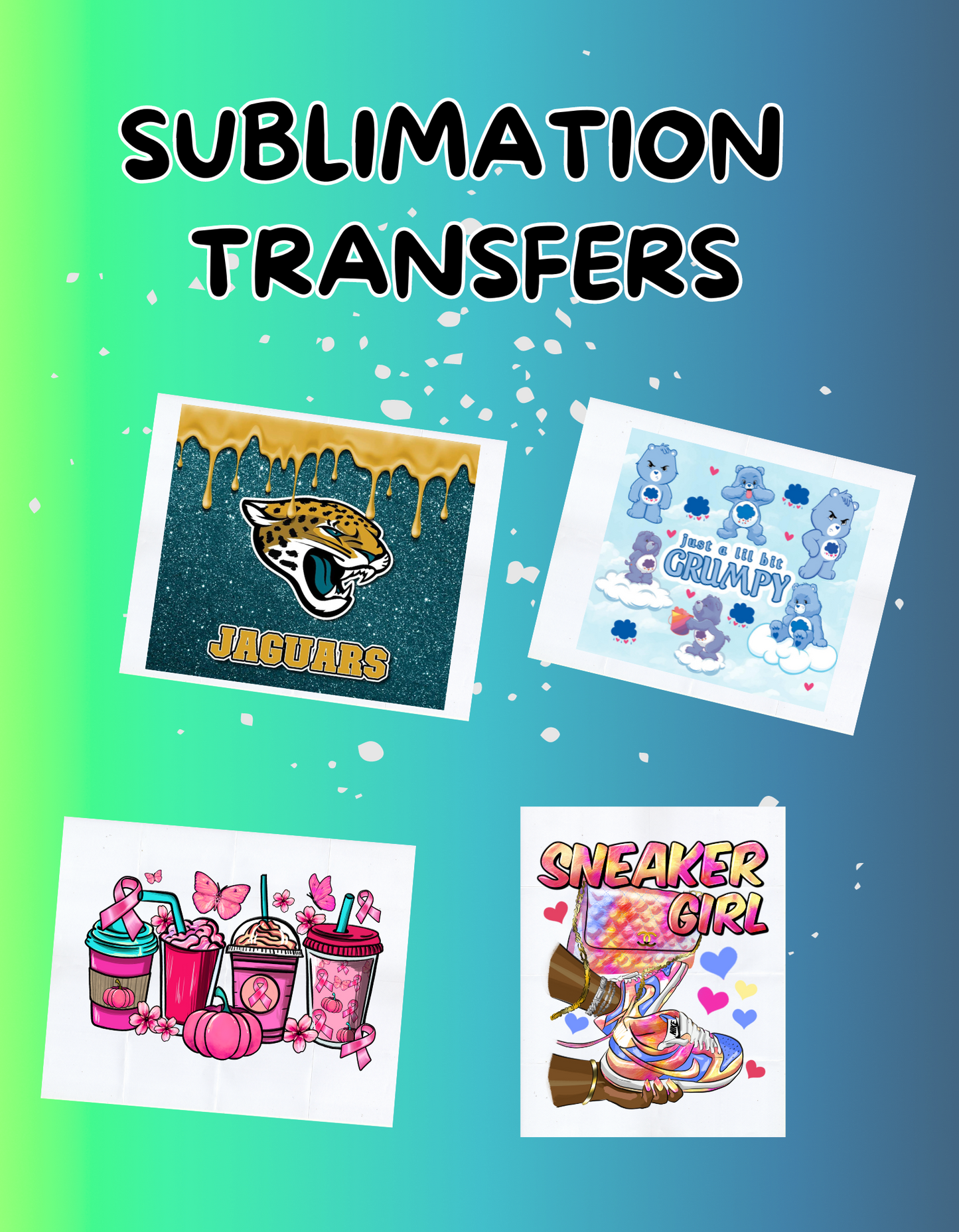 CUSTOM SUBLIMATION TRANSFERS