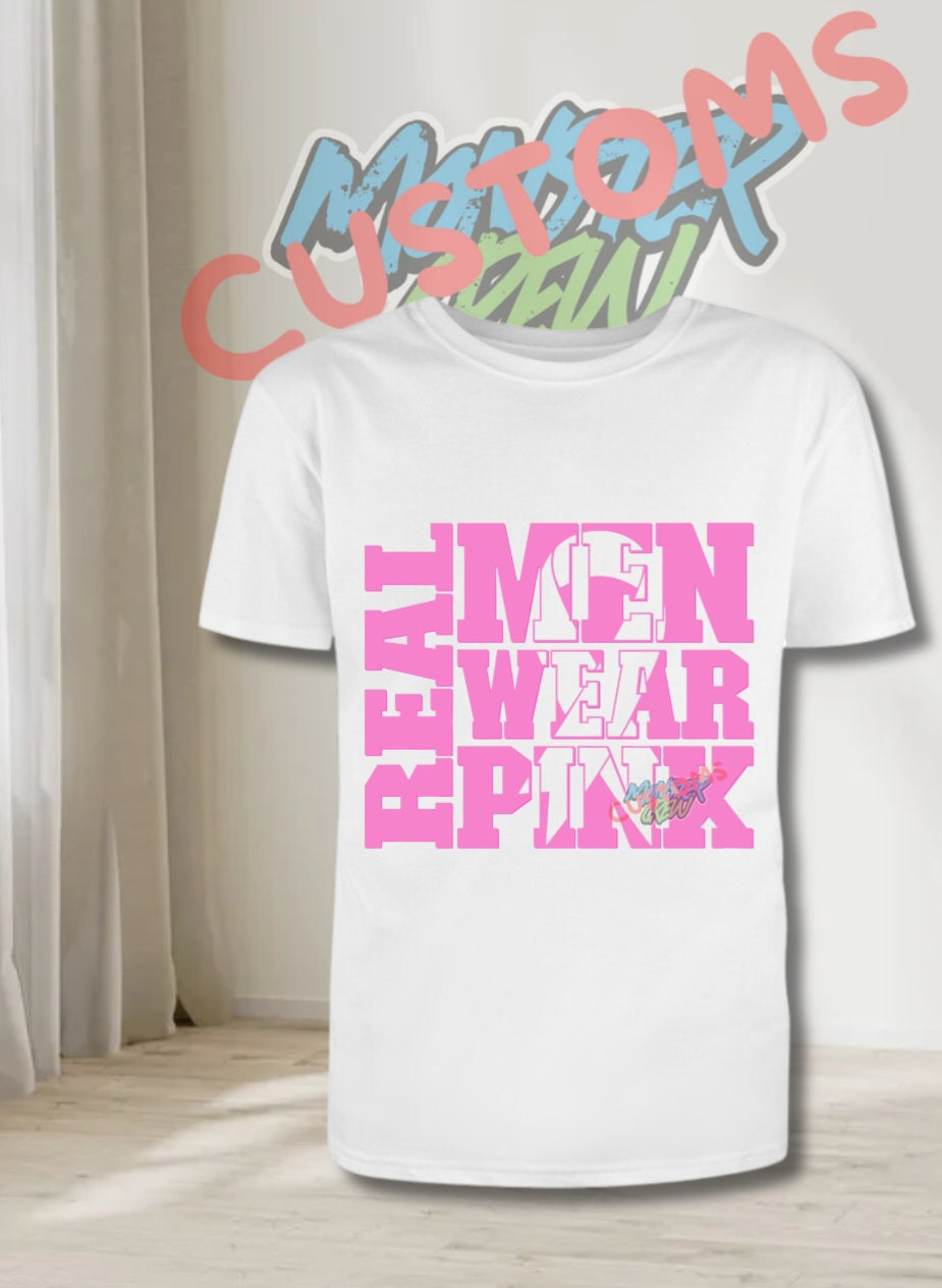 REAL MEN WEAR PINK T-SHIRT
