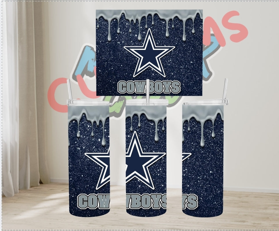 NFL GLITTER TUMBLERS