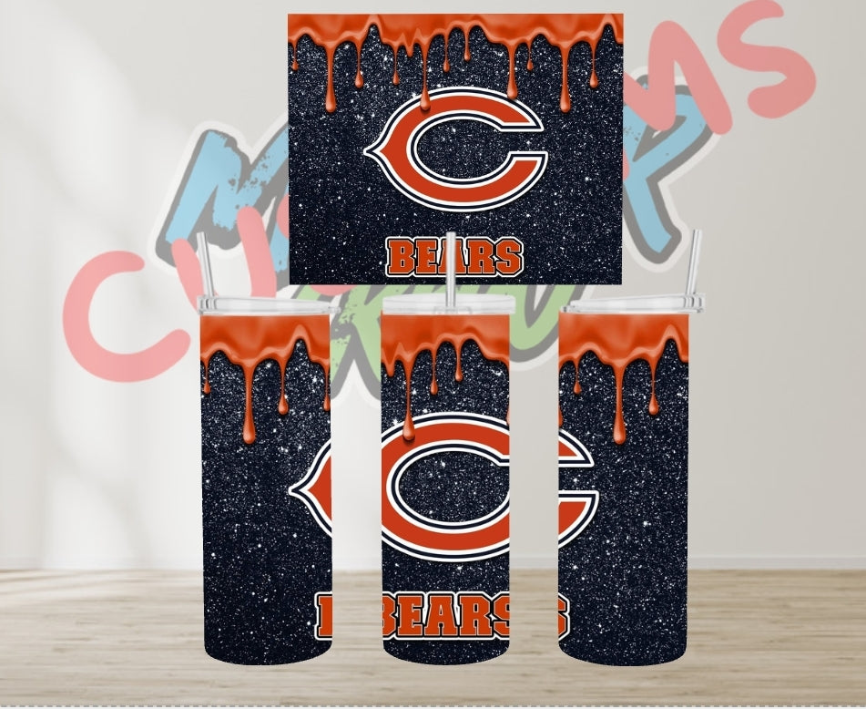 NFL GLITTER TUMBLERS
