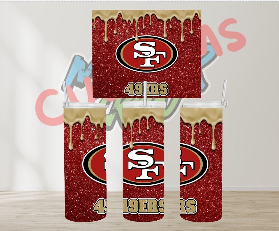NFL GLITTER TUMBLERS