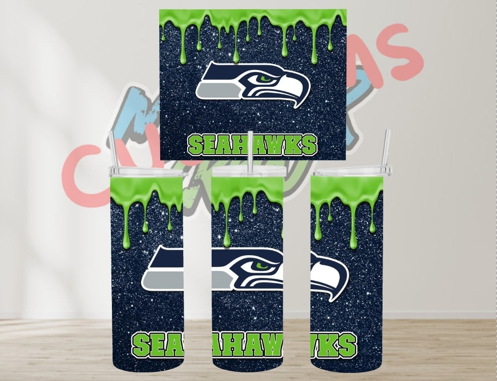 NFL GLITTER TUMBLERS