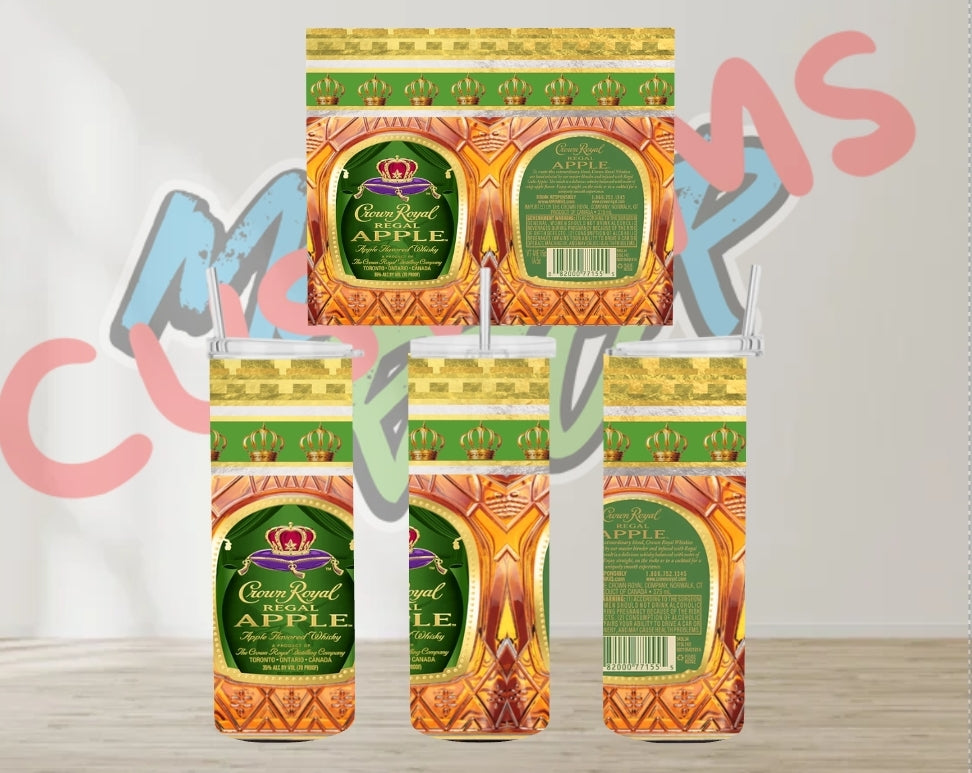 APPLE CROWN ROYAL TUMBLER