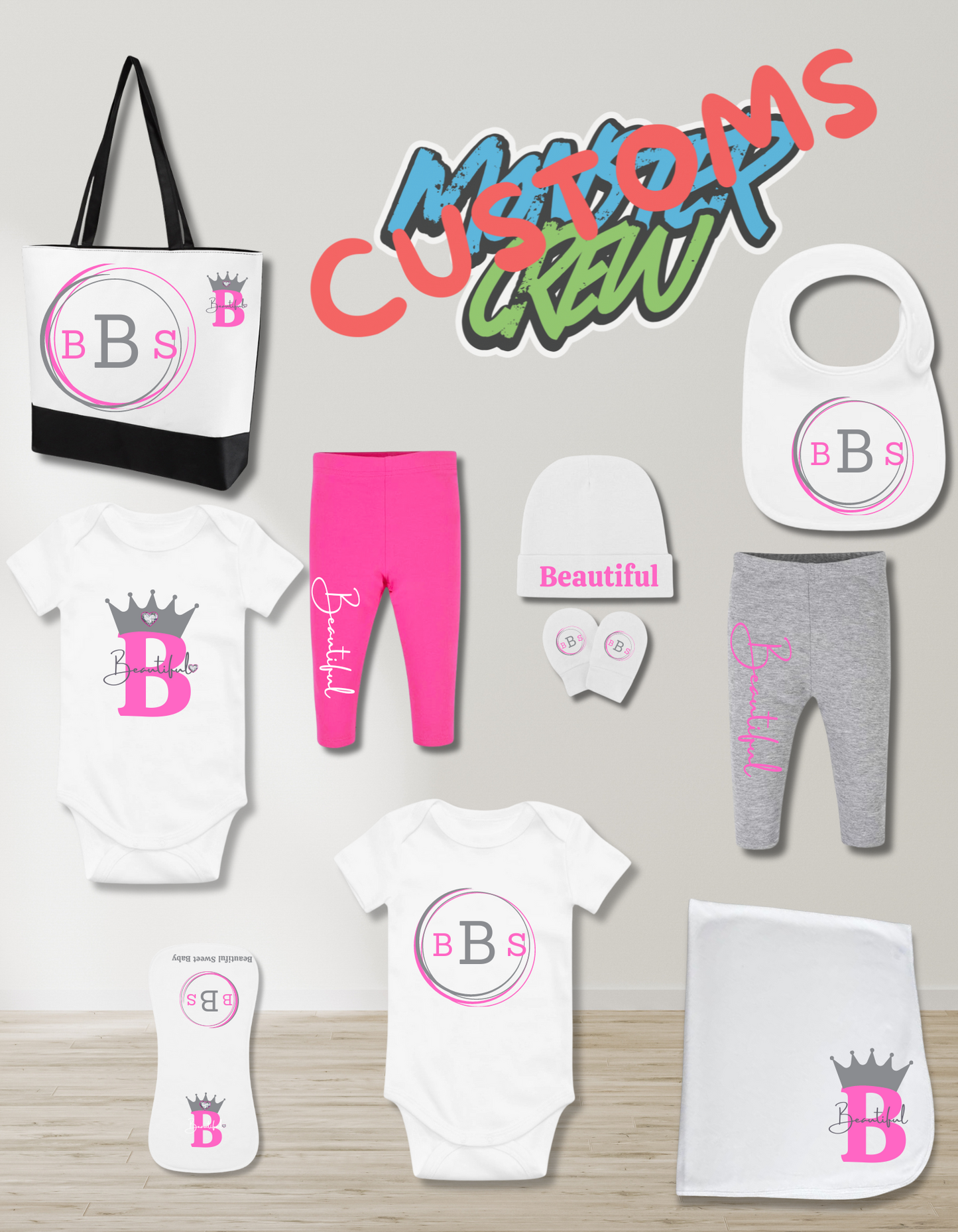 CUSTOM BABY NAME GIFT SET - LARGE